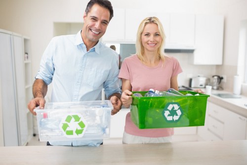 Different types of commercial waste being managed